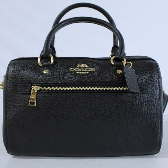 $198 *NEW* COACH Black/Gold SATCHEL - Picture 6 of 8